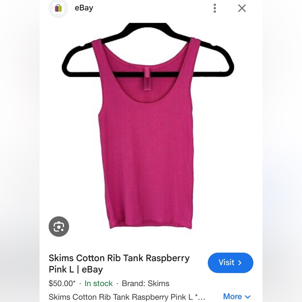 Sold out viral skims tank top selling for 50 on eBay